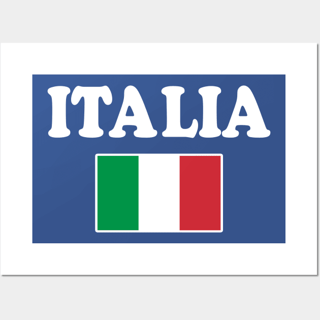 Italia Flag Italian Italy Italiano Wall Art by E